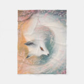 Mystic Bloom Spring Fox Watercolor Fleecedecke (Vorderseite)
