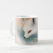 Mystic Bloom Spring Fox Watercolor Kaffeetasse (Vorderseite Links)