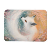 Mystic Bloom Spring Fox Watercolor Magnet (Horizontal)