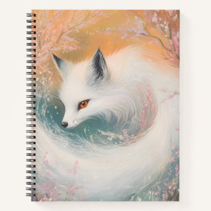 Mystic Bloom Spring Fox Watercolor Notizblock