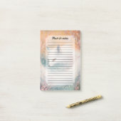 Mystic Bloom Spring Fox Watercolor Post-it Klebezettel (Auf Schreibtisch)