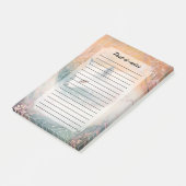 Mystic Bloom Spring Fox Watercolor Post-it Klebezettel (angewinkelt)