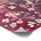 Mystic Bloom Spring Fox Watercolor Poster (Ecke)