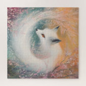 Mystic Bloom Spring Fox Watercolor Puzzle (Horizontal)