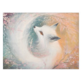 Mystic Bloom Spring Fox Watercolor Tischdecke (Vorderseite (Horizontal))