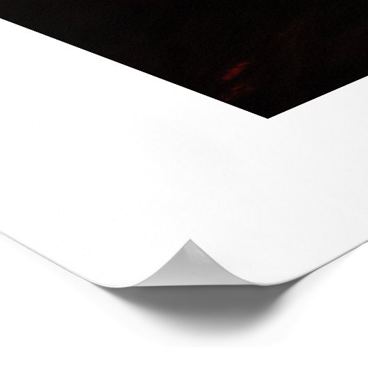 Mystic Blue AI Art: Forest Dream Poster im Herbst (Ecke)