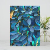 Mystic Blue Blätter (Stehend Vorderseite)