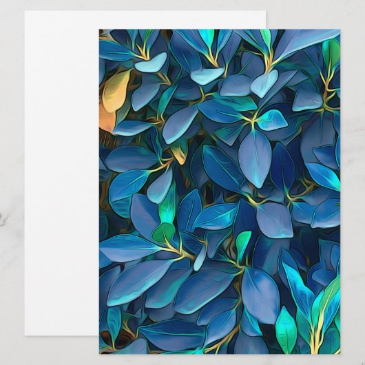 Mystic Blue Blätter (Vorne/Hinten)