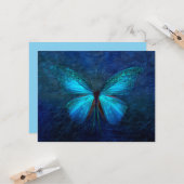 Mystic Blue Butterfly 4,25x5,5 Custom Karte (Vorderseite/Rückseite Beispiel)