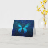Mystic Blue Butterfly Card Karte (Gelbe Blume)