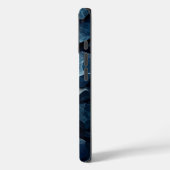 Mystic Blue Crystals Print Phone Case für iPhone (Rückseite / Links)