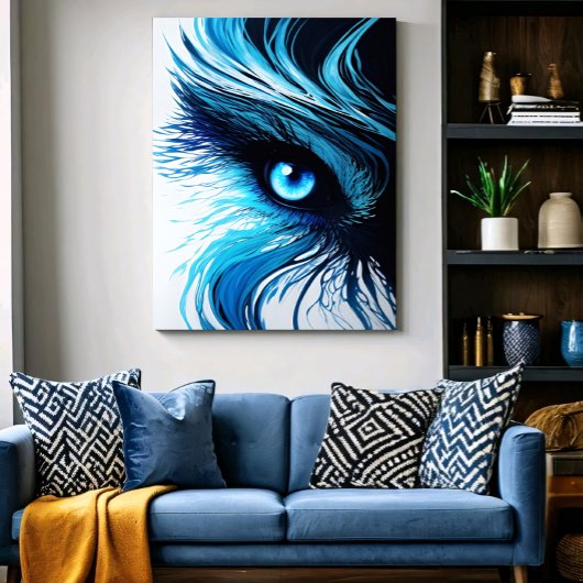 Mystic Blue Gaze: The Art That Hypnotizes Leinwanddruck