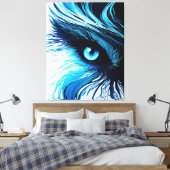 Mystic Blue Gaze: The Art That Hypnotizes Leinwanddruck (Insitu (Schlafzimmer))