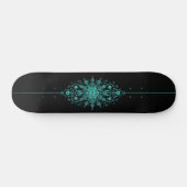 Mystic Blue Glow Intense Muster Graphic Skateboard (Horizontal)