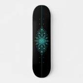 Mystic Blue Glow Intense Muster Graphic Skateboard (Vorne)