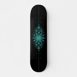 Mystic Blue Glow Intense Muster Graphic Skateboard