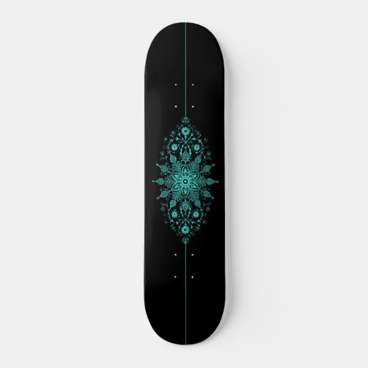 Mystic Blue Glow Intense Muster Graphic Skateboard (Vorne)