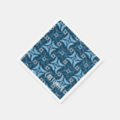 Mystic Blue Moons Pattern Napkins Serviette (Ecke)