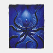 "Mystic Blue Octopus Blanket** Fleecedecke (Vorderseite)