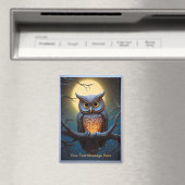 Mystic Blue Owl Magnet (In Situ (Geschirrspüler))