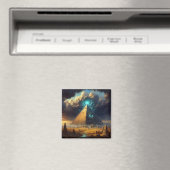 Mystic Blue Pyramide Art Magnet (In Situ (Geschirrspüler))