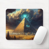 Mystic Blue Pyramide Art Mousepad (Mit Mouse)