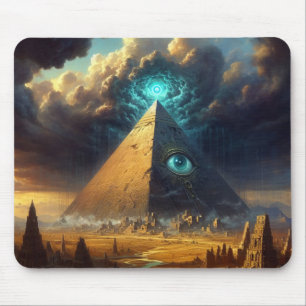 Mystic Blue Pyramide Art Mousepad