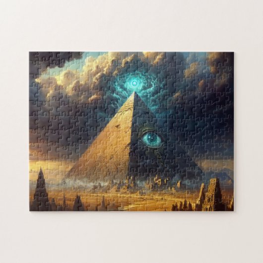 Mystic Blue Pyramide Art Puzzle (Horizontal)
