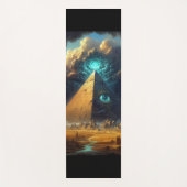 Mystic Blue Pyramide Art Yogamatte (Vorderseite)