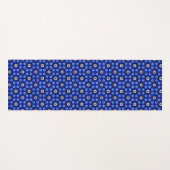 Mystic Blue Zellige Geometry Yogamatte (Vorderseite (Horizontal))