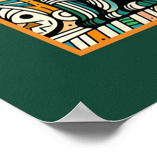 Mystic Boho Cat Art Print Poster (Ecke)