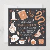 Mystic Boho Crystal Halloween-Party Einladung (Vorderseite)