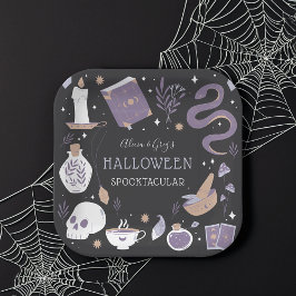 Mystic Boho Crystal Halloween-Party Pappteller