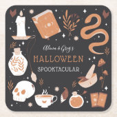 Mystic Boho Crystal Halloween-Party Rechteckiger Pappuntersetzer (Vorderseite)