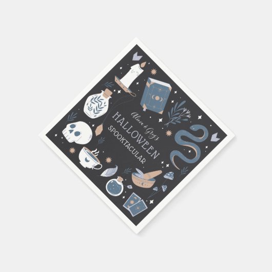 Mystic Boho Crystal Halloween-Party Serviette (Ecke)