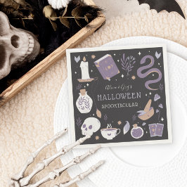 Mystic Boho Crystal Halloween-Party Serviette