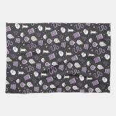 Mystic Boho Crystal Halloween Pattern Geschirrtuch (Horizontal)