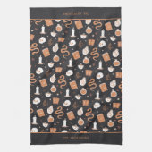 Mystic Boho Crystal Halloween Pattern Personalisie Geschirrtuch (Vertikal)