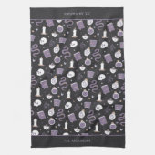 Mystic Boho Crystal Halloween Pattern Personalisie Geschirrtuch (Vertikal)