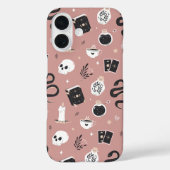 Mystic Boho Crystal Skull Snake Pattern Case-Mate iPhone Hülle (Rückseite)