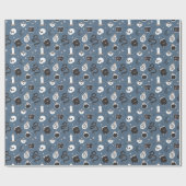 Mystic Boho Crystal Skull Snake Pattern Geschenkpapier (Flach)