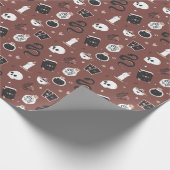 Mystic Boho Crystal Skull Snake Pattern Geschenkpapier (Ecke)