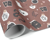 Mystic Boho Crystal Skull Snake Pattern Geschenkpapier (Rolleneckpunkt)