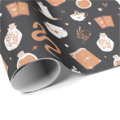 Mystic Boho Crystal Skull Snake Pattern Geschenkpapier (Rolleneckpunkt)