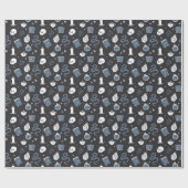 Mystic Boho Crystal Skull Snake Pattern Geschenkpapier (Flach)