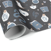 Mystic Boho Crystal Skull Snake Pattern Geschenkpapier (Rolleneckpunkt)