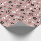 Mystic Boho Crystal Skull Snake Pattern Geschenkpapier (Ecke)