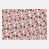 Mystic Boho Crystal Skull Snake Pattern Geschenkpapier Set (Vorderseite)