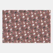 Mystic Boho Crystal Skull Snake Pattern Geschenkpapier Set (Vorderseite)