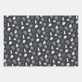 Mystic Boho Crystal Skull Snake Pattern Geschenkpapier Set (Vorderseite)